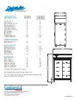 Предварительный просмотр 2 страницы Continental Refrigerator DL2R-SGD Specifications