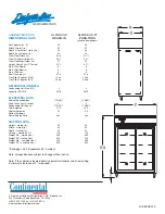 Предварительный просмотр 2 страницы Continental Refrigerator DL2RE-SGD Specifications