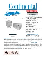 Continental Refrigerator DLUCF27-SS Specification Sheet preview