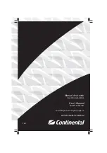 Preview for 1 page of Continental Refrigerator LCA85BYI0 User Manual