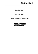 Continental Refrigerator MTXN1 User Manual preview