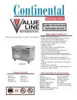 Continental Refrigerator SW27-BS-GD Specifications предпросмотр