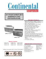 Continental Refrigerator SW60-12-FB Specification Sheet предпросмотр