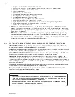 Preview for 12 page of Continental Refrigerator TWO STAGE MULTI POSITION HIGH EFFICIENCY (CONDENSING) FORCED AIR GAS FURNACE Installation And Operating Manual