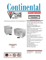 Continental Refrigerator UCF27 Specifications preview