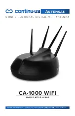 Continu.us CA-1000 WIFI Simple Setup Manual предпросмотр