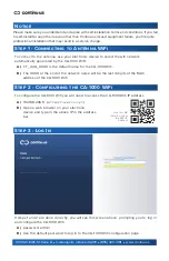 Preview for 2 page of Continu.us CA-1000 WIFI Simple Setup Manual