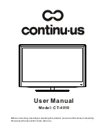 Preview for 1 page of Continu.us CT-4010 User Manual