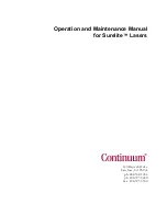 Preview for 1 page of Continuum Surelite EX 10 Operation And Maintenance Manual