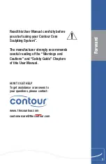 Предварительный просмотр 1 страницы Contour Core Sculpting System User Manual