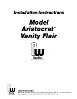 Предварительный просмотр 1 страницы Contractors Wardrobe Aristocrat Vanity Flair Installation Instructions