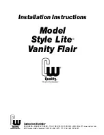 Contractors Wardrobe Style Lite Vanity Flair Installation Instructions предпросмотр