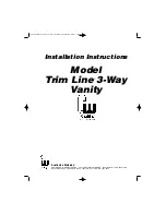 Contractors Wardrobe Trim Line  3-Way Vanity Installation Instructions предпросмотр