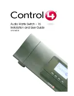 Предварительный просмотр 1 страницы Control 4 AVM-16S1-B Installation And Use Manual