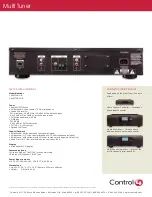 Preview for 2 page of Control 4 AVM-TUN1-B Technical Specifications