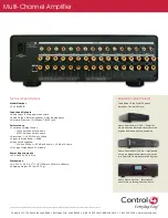 Preview for 2 page of Control 4 C4-16AMP3-B Technical Specifications