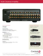 Предварительный просмотр 2 страницы Control 4 C4-16AMP3-B Technical Specifications