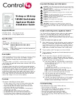 Preview for 1 page of Control 4 C4-AM15-120-Z-B Installation Manual