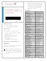 Preview for 1 page of Control 4 C4-AMP104 Installation And Setup Manual