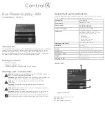 Preview for 1 page of Control 4 C4-DIN-BPS48 Installation Manual