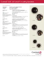 Preview for 2 page of Control 4 C4-IC5.25P Specifications