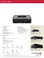 Preview for 2 page of Control 4 C4-IPDKTT-E-B Technical Specifications