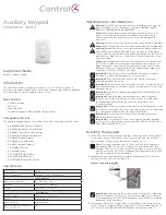 Preview for 1 page of Control 4 C4-KA Series Installation Manual