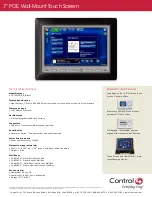 Preview for 2 page of Control 4 C4-TSWM7-E-B Technical Specifications