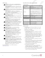 Preview for 2 page of Control 4 C4-WALL10-BL Installation Manual