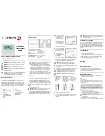 Preview for 1 page of Control 4 CCZ-101-W Installation Manual