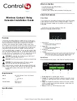 Предварительный просмотр 1 страницы Control 4 CXM-RCR1-B Installation Manual