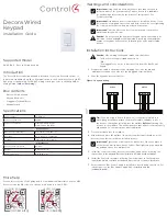 Control 4 Decora C4-KCB Series Installation Manual preview