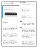 Preview for 1 page of Control 4 HC-250 User Manual