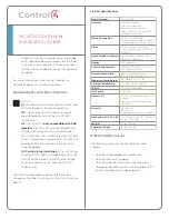 Preview for 2 page of Control 4 HC-250 User Manual