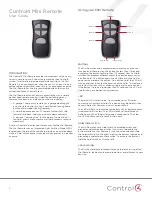 Control 4 Mini Remote User Manual preview
