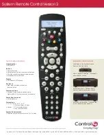 Preview for 2 page of Control 4 RCZ-SRC2-B Specifications