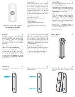 Preview for 1 page of Control 4 Wireless Doorbell Button Installation Manual