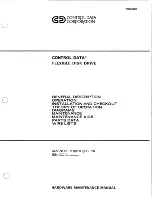 Control Data Corporation BR8 SERIES Hardware Maintenance Manual preview