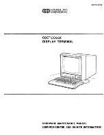 Control Data Corporation CDC CC63X Hardware Maintenance Manual preview