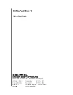 Preview for 1 page of Control Microsystems SCADAPack Micro 16 Quick Start Manual