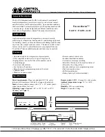 Preview for 1 page of Control Products FreezeAlarm FA-DX Quick Start Manual