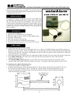 Предварительный просмотр 1 страницы Control Products waterAlarm WA-01 Manual