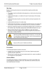 Предварительный просмотр 12 страницы CONTROL SOLUTIONS CS Medical Systems CS6103 Patient Instruction Manual