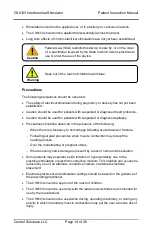 Предварительный просмотр 14 страницы CONTROL SOLUTIONS CS Medical Systems CS6103 Patient Instruction Manual