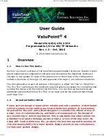 Предварительный просмотр 3 страницы CONTROL SOLUTIONS ValuPoint 4 User Manual