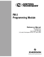 Control Techniques FM-3 Reference Manual предпросмотр