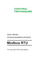 Предварительный просмотр 1 страницы Control Techniques Modbus RTU User Manual