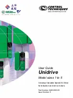 Control Techniques Unidrive 1 Series User Manual preview