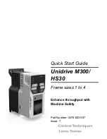 Control Techniques Unidrive HS30 Quick Start Manual предпросмотр