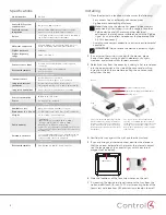 Preview for 8 page of Control C4-Z2IO Installation Manual